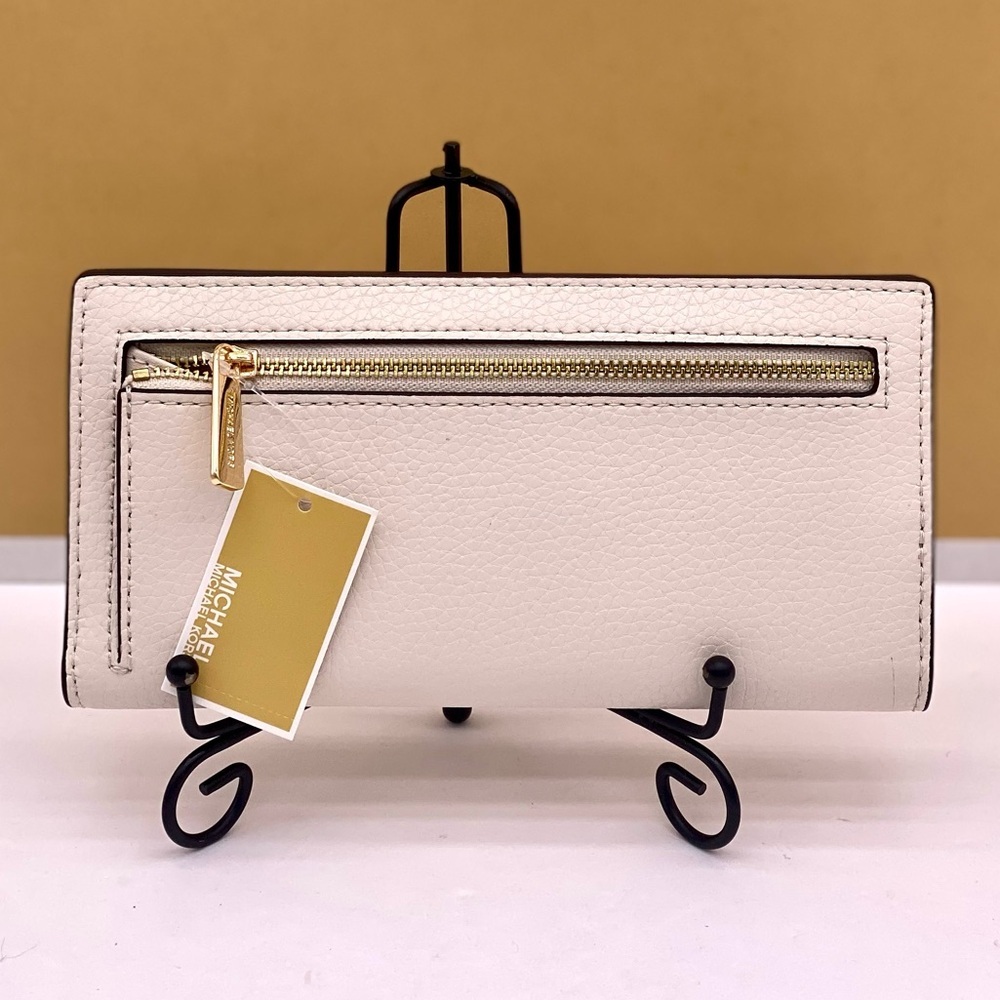 Michael Kors Reed Large Snap Bifold Wallet Light Cream - Picture 3 of 11
